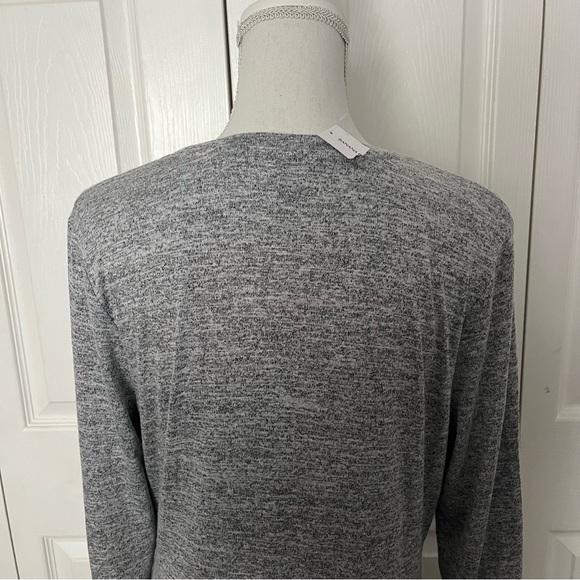 NWT Banana Republic Heather Grey Side Ruched Luxespun Dress Midi Length  Sz L - Picture 11 of 11